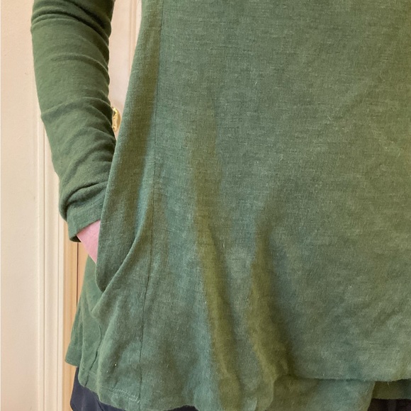 Staccato Green Stretch Cardigan / Jacket, Side Front Zip, Side Pockets, Sz S - Picture 7 of 14